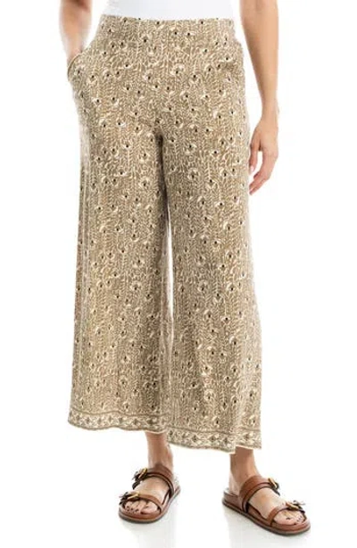 Max Studio Wide Leg Pull-on Crop Pants