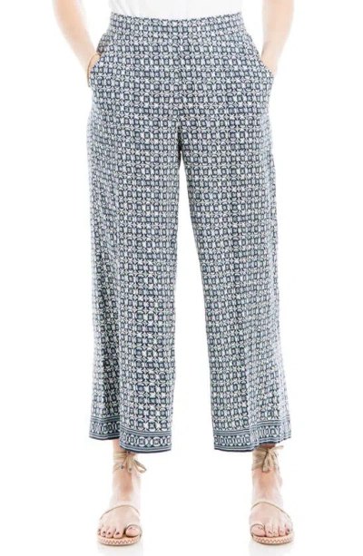 Max Studio Wide Leg Pull-on Crop Pants In Nvflcube