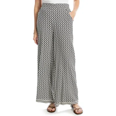 Max Studio Wide Leg Pull On Pants In Black