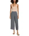 Max Studio Wide Leg Pull-on Crop Pant In Blue