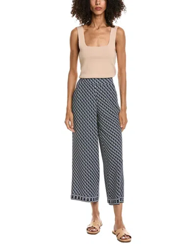 Max Studio Wide Leg Pull-on Crop Pant In Gray