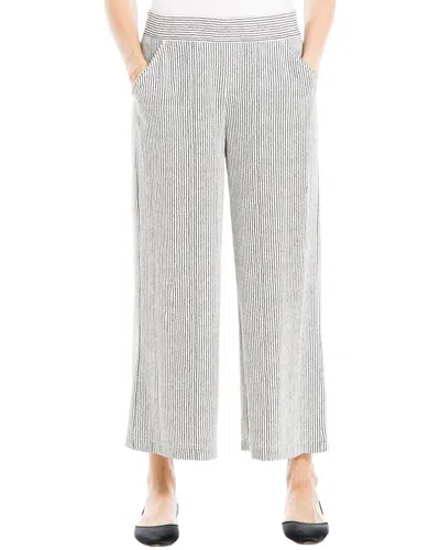 Max Studio Wide Leg Pull-on Crop Pant In White