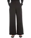 Max Studio Wide Leg Zip Front Trouser In Black