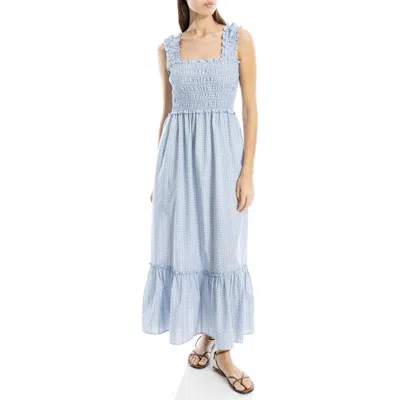 Max Studio Wide Strap Smocked Maxi Dress