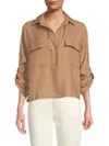 Max Studio Women's Crinkle Top