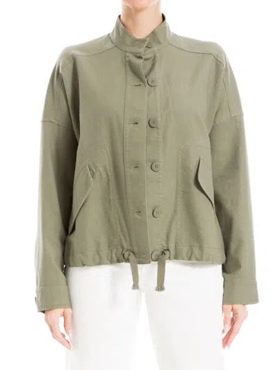 Max Studio Women's Drop Shoulder Linen Blend Jacket In Beige