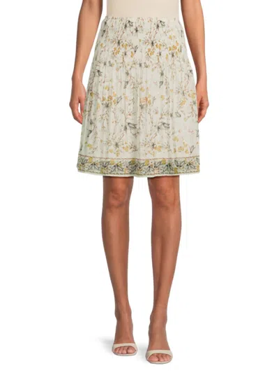 Max Studio Women's Floral Georgette Miniskirt