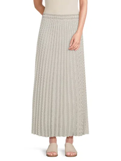 Max Studio Women's Pleated Faille Midi-skirt