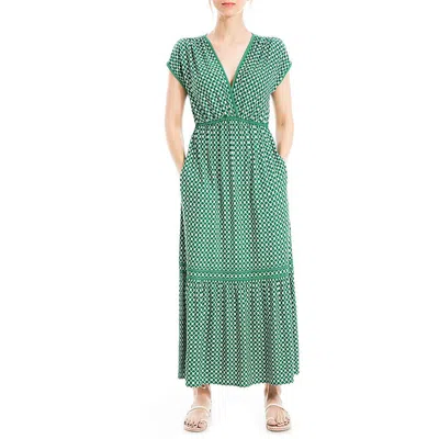 Max Studio Womens Lattice Midi Dress In Multi