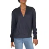 Max Studio Womens Wrap Long Sleeve Pullover Sweater In Blue