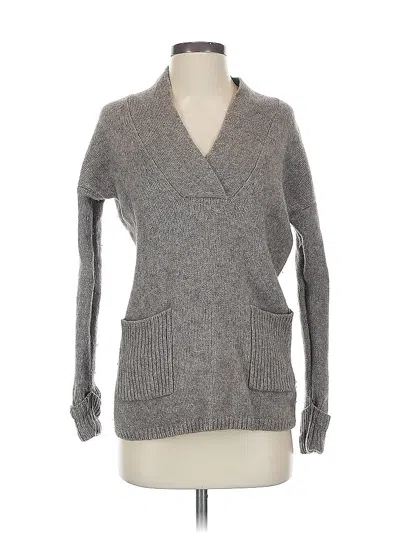 Pre-owned Max Studio Wool Cardigan Sweater In Gray