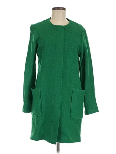 Pre-owned Max Studio Wool Coat In Green