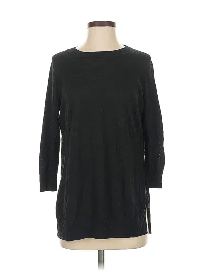 Pre-owned Max Studio Wool Pullover Sweater In Black