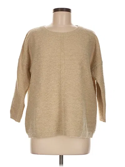 Pre-owned Max Studio Wool Pullover Sweater In Brown