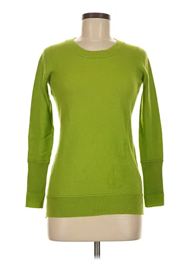 Pre-owned Max Studio Wool Pullover Sweater In Green