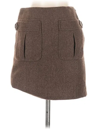 Pre-owned Max Studio Wool Skirt In Brown