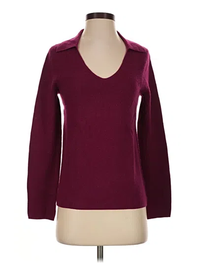 Pre-owned Max Studio Wool Sweater In Burgundy