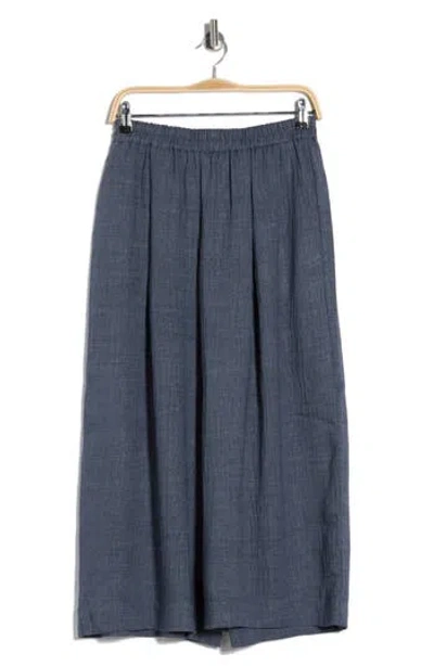 Max Studio Woven Gaucho Pants In Blue