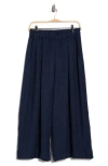 Max Studio Woven Gaucho Pants In Blue