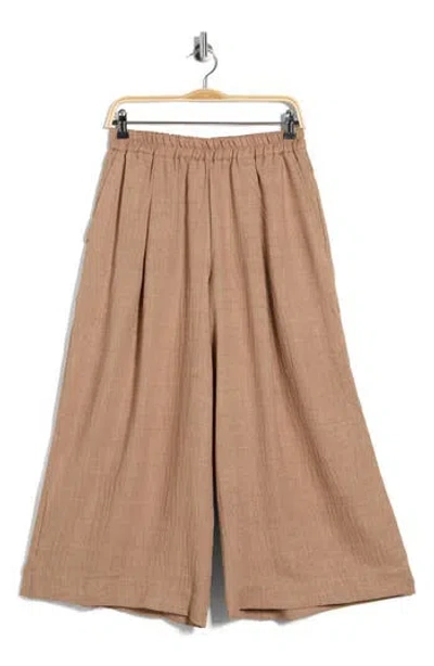 Max Studio Woven Gaucho Pants In Neutral