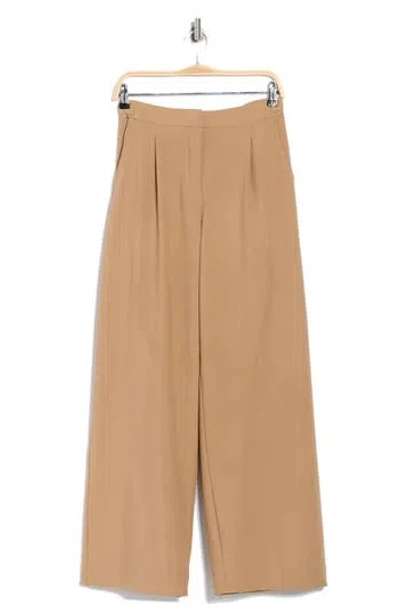 Max Studio Woven Pleat Front Trousers In Multi