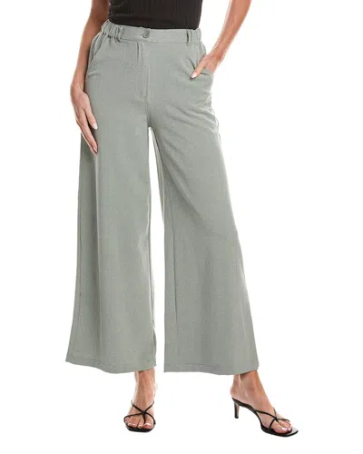 Max Studio Woven Wide Leg Pant In Gray