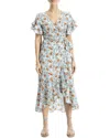Max Studio Wrap Dress In Blue
