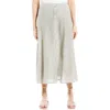 Max Studio Yarn Dyed Button Front Maxi Skirt In Off White/olive Chevron