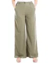 Max Studio Zip Front Linen-blend Pant