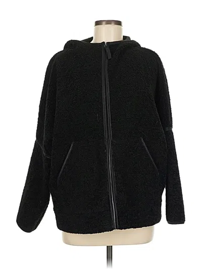 Pre-owned Max Studio Zip Up Hoodie In Black