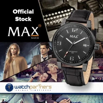 Pre-owned Max The Classic Watch Black Dial Black Ip Case Black Strap 44mm Diam 5-617