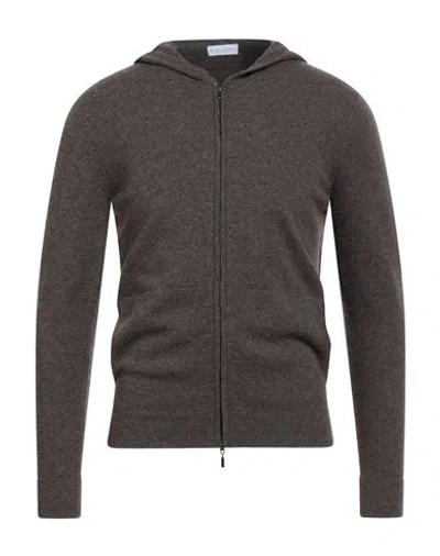 Max Tonso Man Cardigan Dark Brown Size Xxl Cashmere