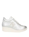 Max Woman Sneakers Silver Size 10 Leather