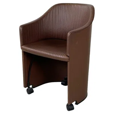 Pre-owned Maxalto Italian Modern Brown Armchair Artona By Afra And Tobia Scarpa For , 1980s