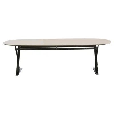 Pre-owned Maxalto Pathos Elliptic Table In Gray