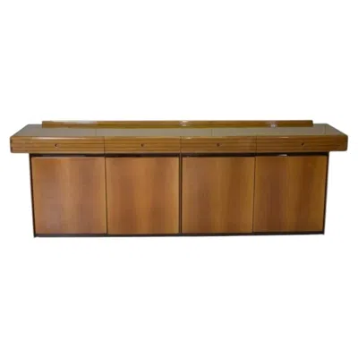 Pre-owned Maxalto Style Sideboard Cherry Wood Mid-century Modern Italy 1976 In Brown
