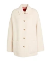 Maxco. A Simple And Long Coat In White