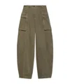 Maxco. Barrel-leg Cargo Trousers In Brown