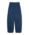 Maxco. Barrel Leg Drill Trousers In Blue
