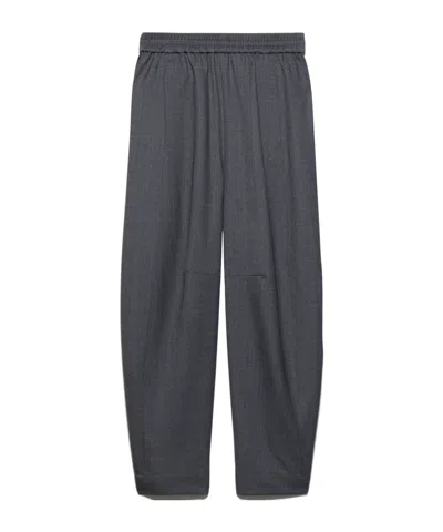 Maxco. Barrel-leg Grisaille Trousers In Gray