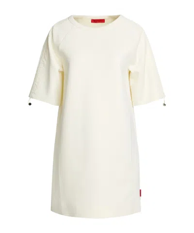 Maxco. Basic Color T-shirt Dress In Ivory
