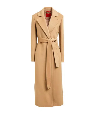 Maxco. Belted Coat In Nude