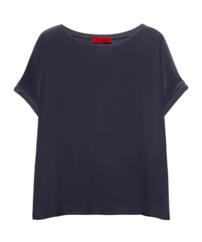 Maxco. Boat Collar T-shirt In Blue