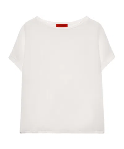 Maxco. Boat Collar T-shirt In White