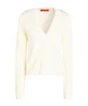 Maxco. Button Front Cardigan In White