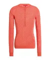 Maxco. Button Neck Sweater In Red