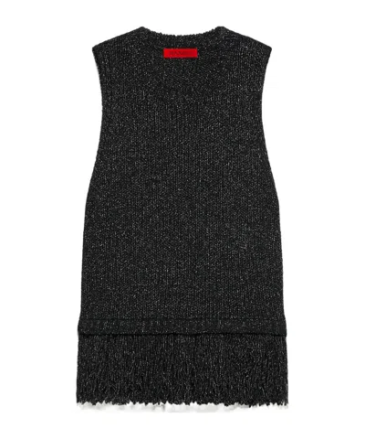 Maxco. Circular Knit Top In Black
