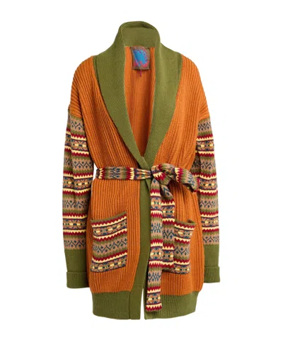 Maxco. Colored Knit Cardigan In Multi