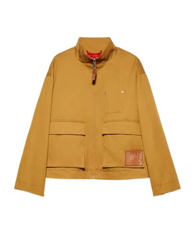 Maxco. Cotton-gabardine Jacket In Yellow