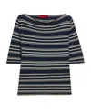 Maxco. Crepe Knitted T-shirt In Black